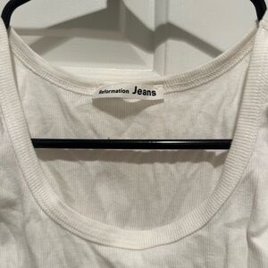 Reformation White Tank Top